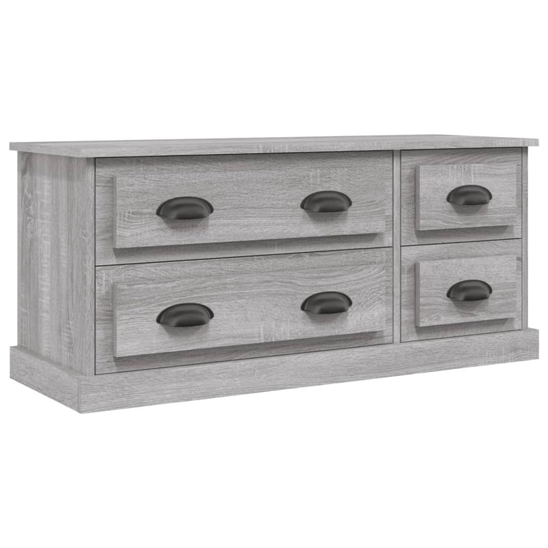 Tv-meubel 100x35,5x45 cm bewerkt hout grijs sonoma eikenkleurig MeubelReus