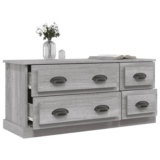 Tv-meubel 100x35,5x45 cm bewerkt hout grijs sonoma eikenkleurig MeubelReus