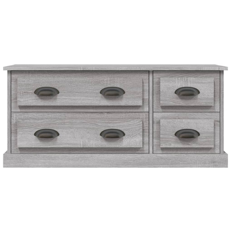 Tv-meubel 100x35,5x45 cm bewerkt hout grijs sonoma eikenkleurig MeubelReus
