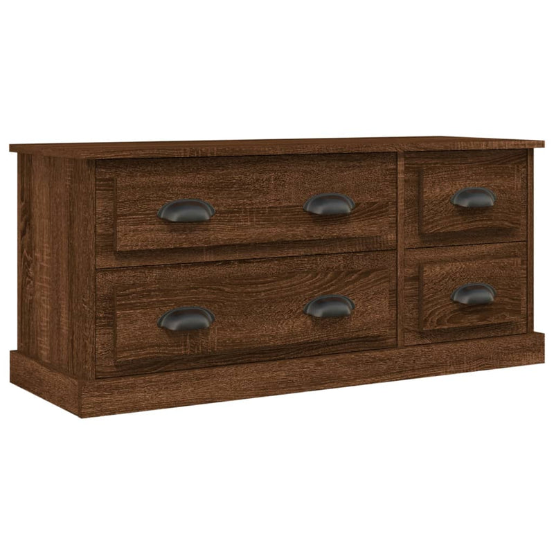 Tv-meubel 100x35,5x45 cm bewerkt hout bruin eikenkleur MeubelReus