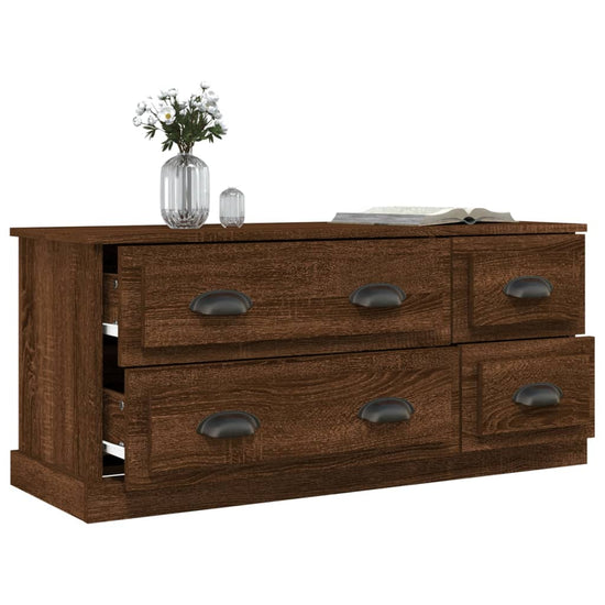 Tv-meubel 100x35,5x45 cm bewerkt hout bruin eikenkleur MeubelReus
