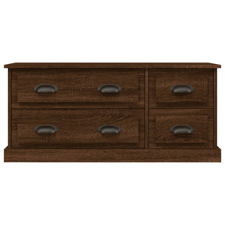 Tv-meubel 100x35,5x45 cm bewerkt hout bruin eikenkleur MeubelReus