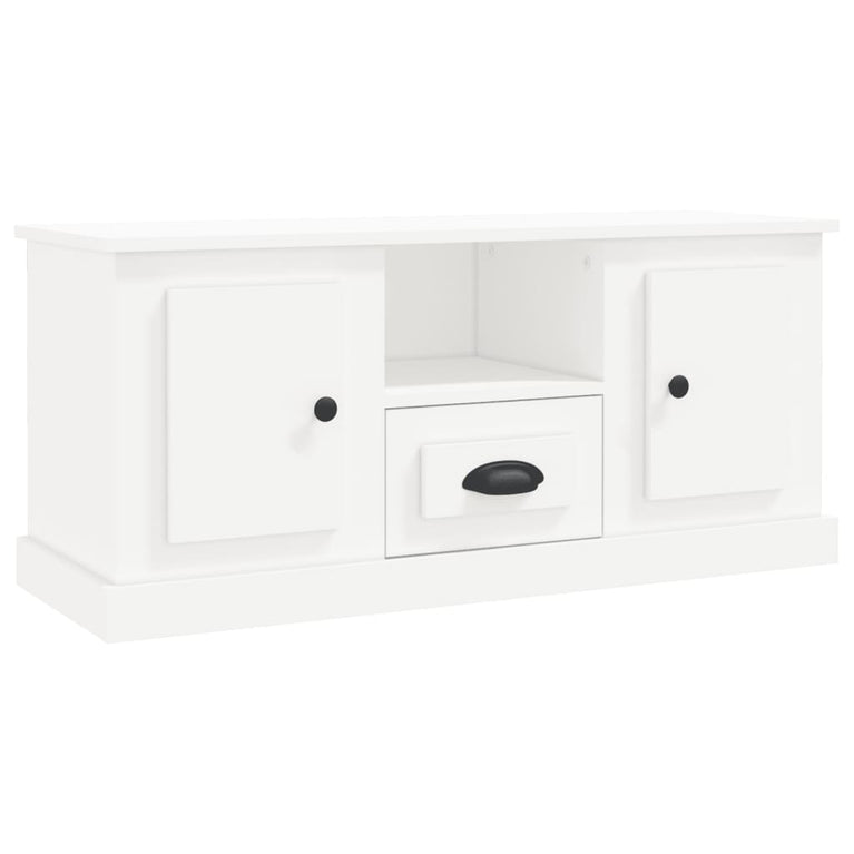 Tv-meubel 100x35,5x45 cm bewerkt hout wit MeubelReus