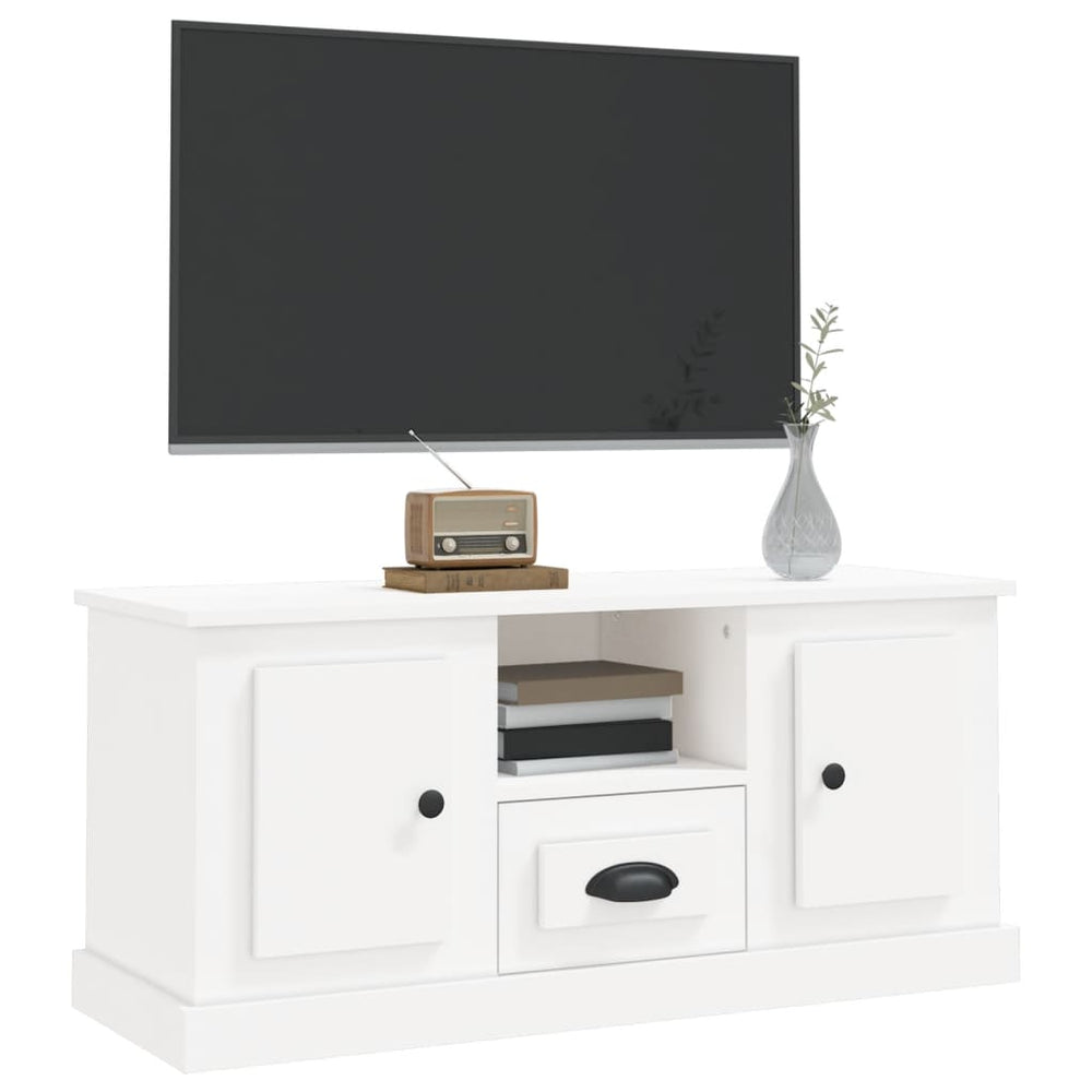 Tv-meubel 100x35,5x45 cm bewerkt hout wit MeubelReus