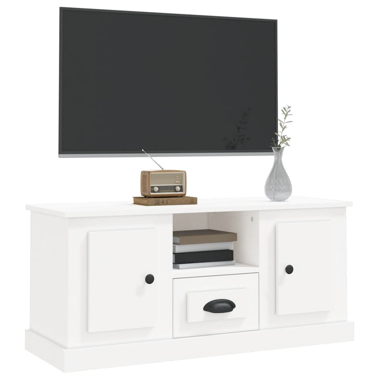Tv-meubel 100x35,5x45 cm bewerkt hout wit MeubelReus