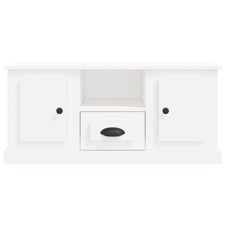 Tv-meubel 100x35,5x45 cm bewerkt hout wit MeubelReus