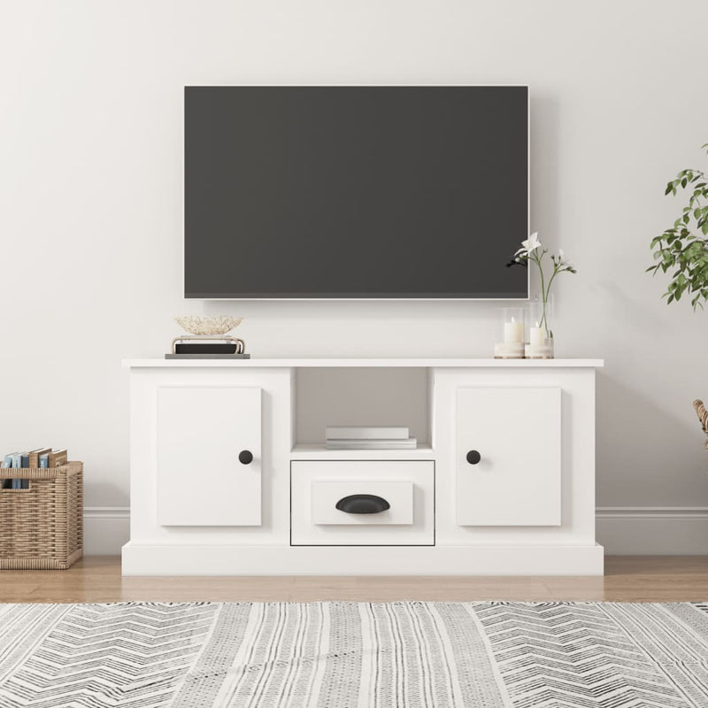 Tv-meubel 100x35,5x45 cm bewerkt hout wit MeubelReus