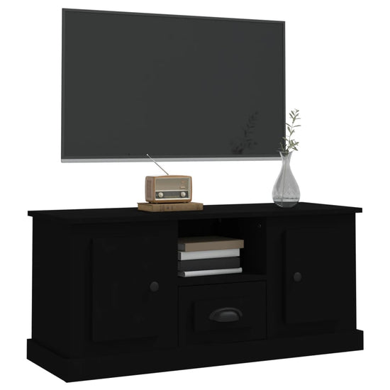 Tv-meubel 100x35,5x45 cm bewerkt hout zwart MeubelReus