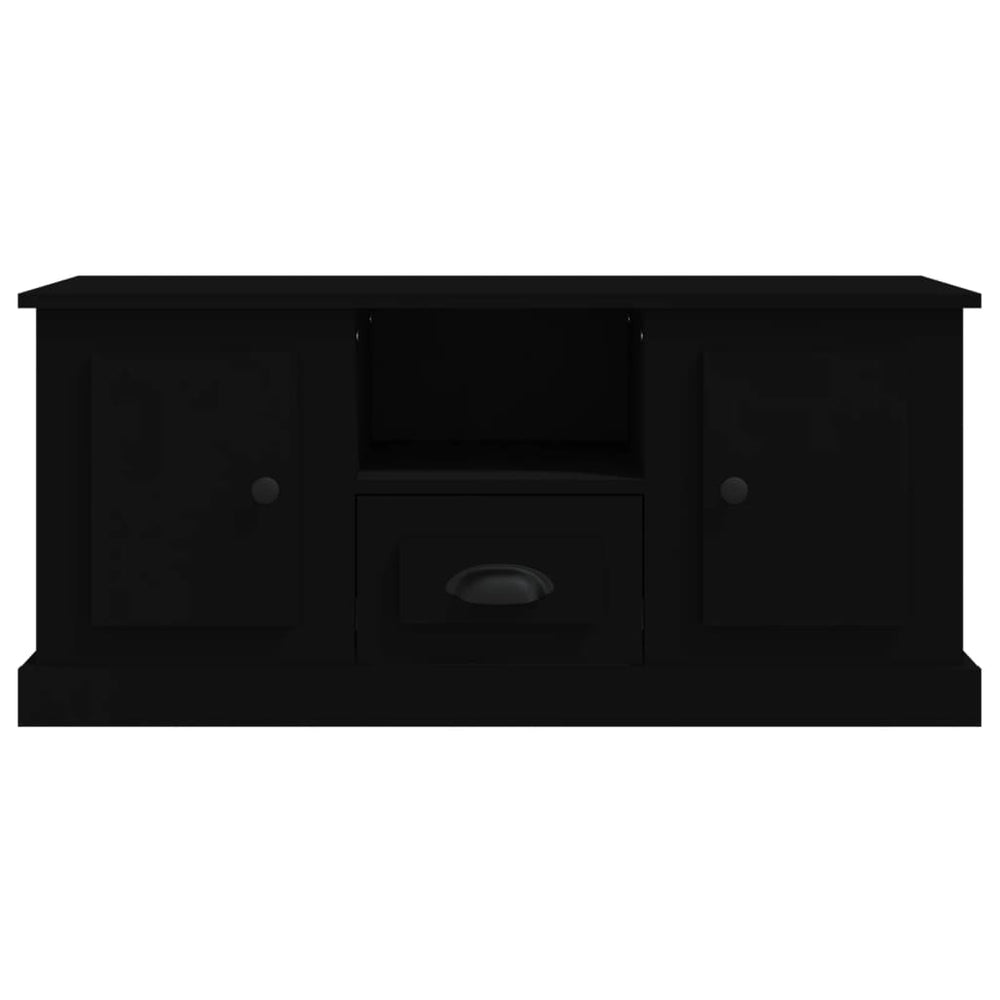 Tv-meubel 100x35,5x45 cm bewerkt hout zwart MeubelReus