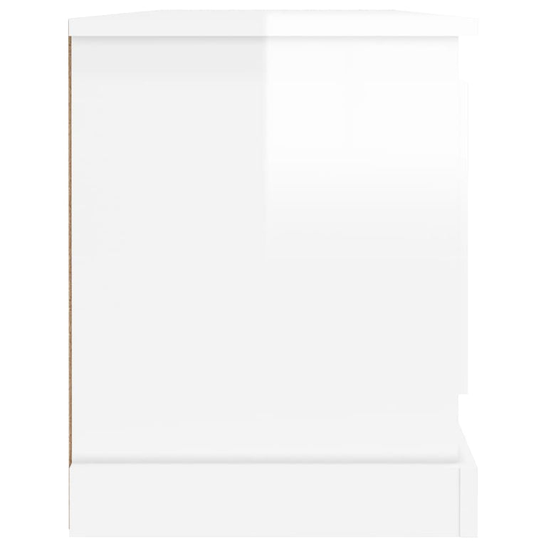 Tv-meubel 100x35,5x45 cm bewerkt hout hoogglans wit MeubelReus
