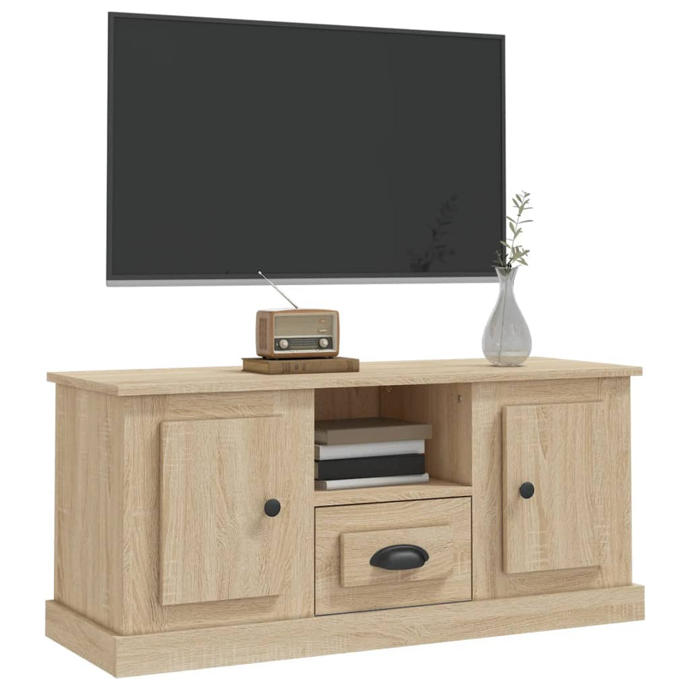 Tv-meubel 100x35,5x45 cm bewerkt hout sonoma eikenkleurig MeubelReus
