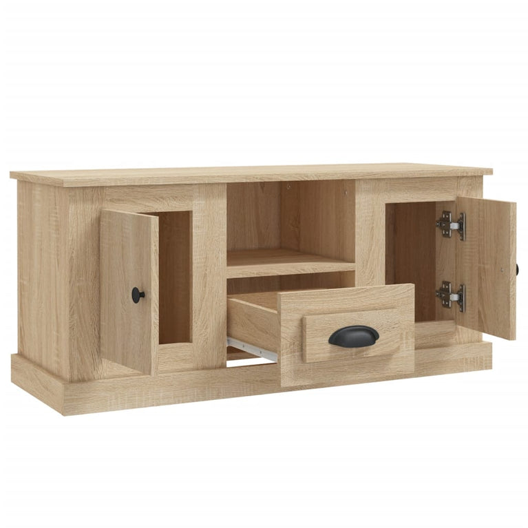 Tv-meubel 100x35,5x45 cm bewerkt hout sonoma eikenkleurig MeubelReus