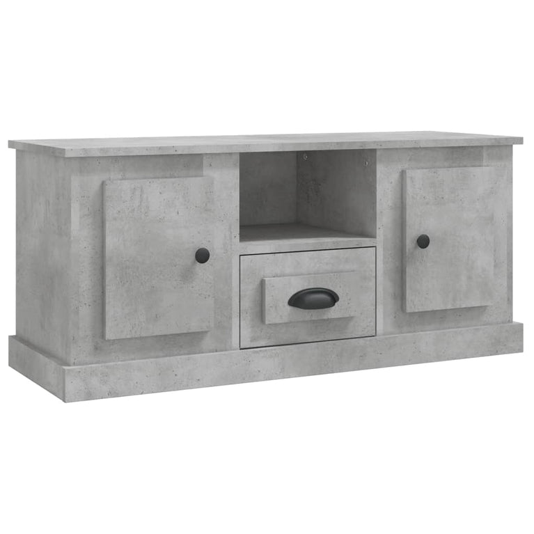 Tv-meubel 100x35,5x45 cm bewerkt hout betongrijs MeubelReus