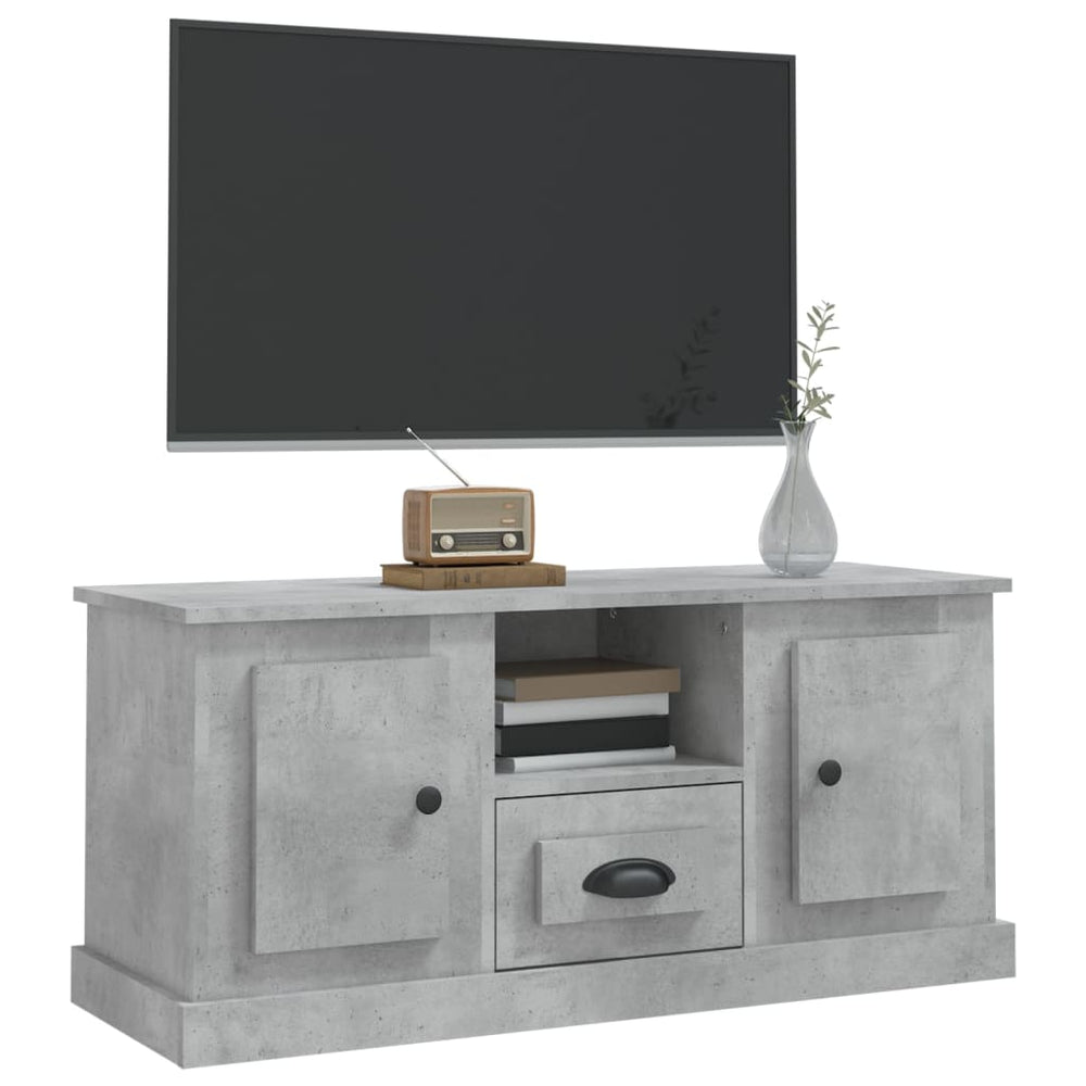 Tv-meubel 100x35,5x45 cm bewerkt hout betongrijs MeubelReus