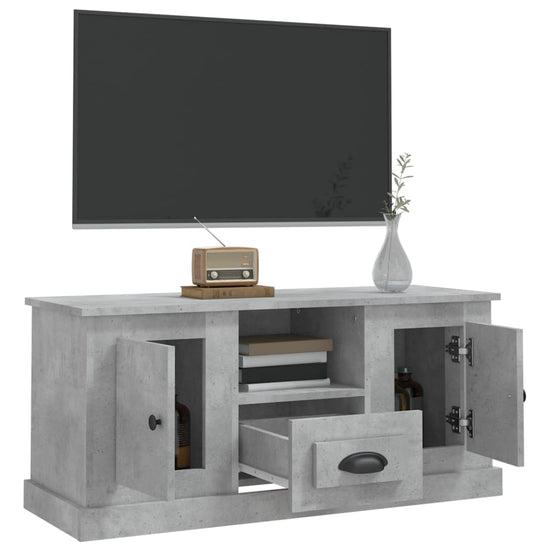 Tv-meubel 100x35,5x45 cm bewerkt hout betongrijs MeubelReus