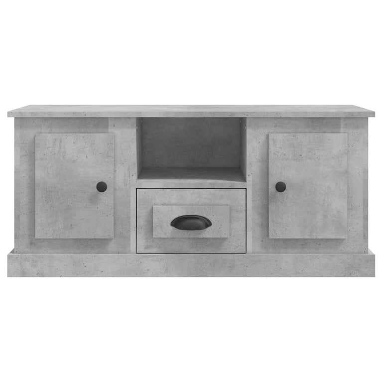 Tv-meubel 100x35,5x45 cm bewerkt hout betongrijs MeubelReus