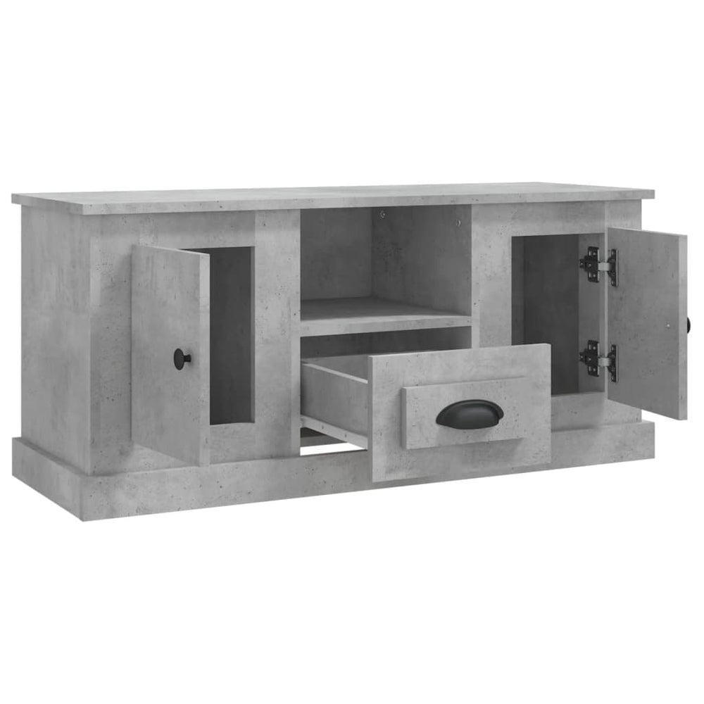 Tv-meubel 100x35,5x45 cm bewerkt hout betongrijs MeubelReus
