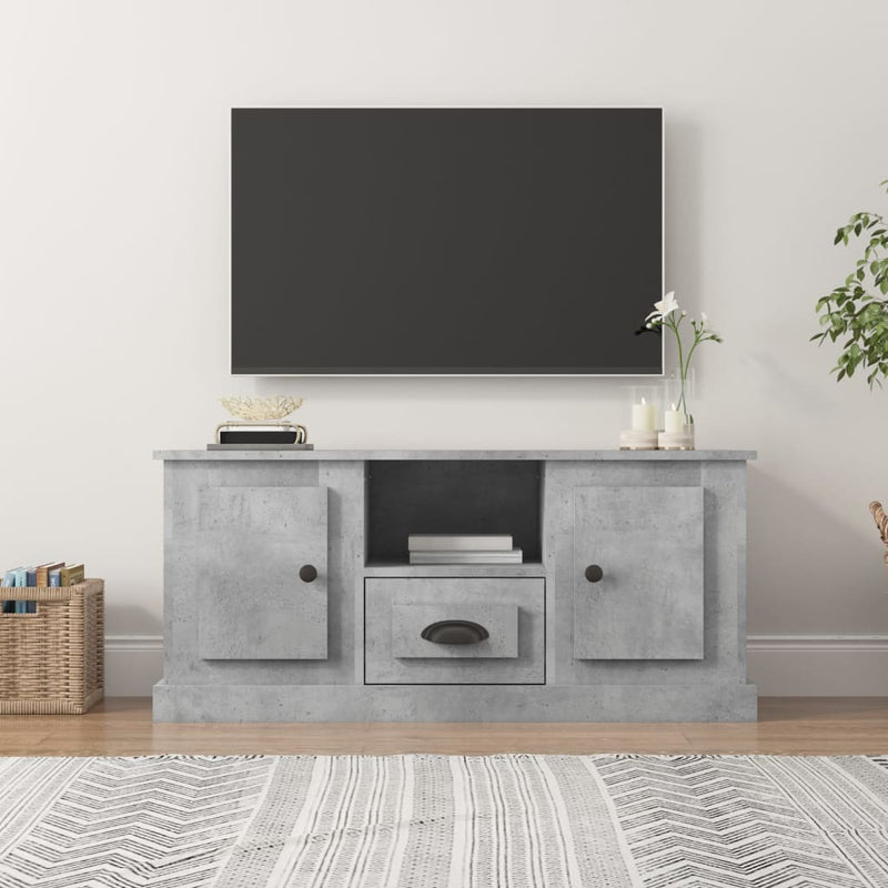 Tv-meubel 100x35,5x45 cm bewerkt hout betongrijs MeubelReus
