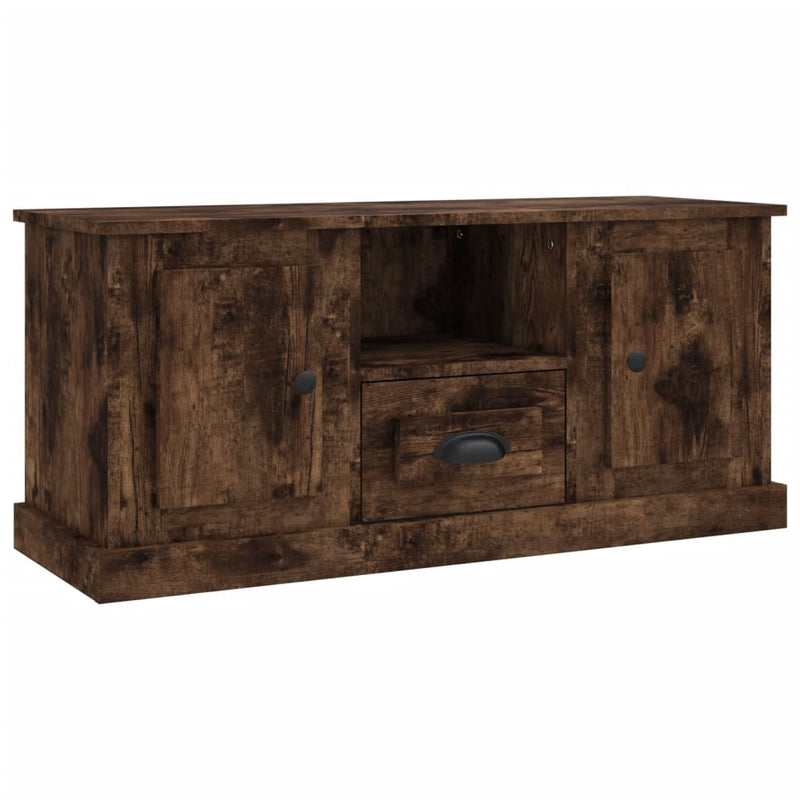 Tv-meubel 100x35,5x45 cm bewerkt hout gerookt eikenkleurig MeubelReus