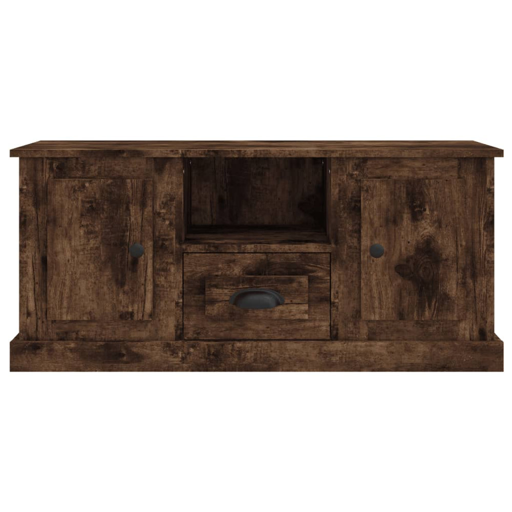 Tv-meubel 100x35,5x45 cm bewerkt hout gerookt eikenkleurig MeubelReus