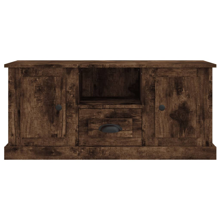 Tv-meubel 100x35,5x45 cm bewerkt hout gerookt eikenkleurig MeubelReus
