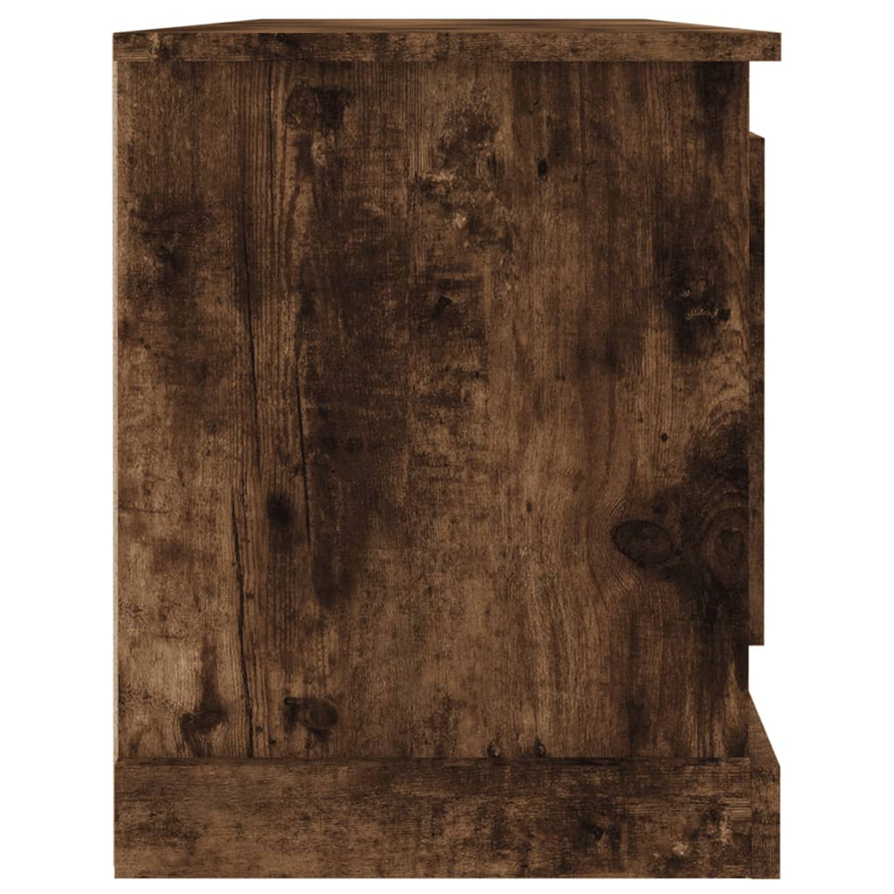 Tv-meubel 100x35,5x45 cm bewerkt hout gerookt eikenkleurig MeubelReus