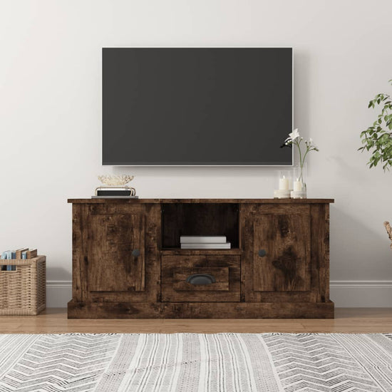 Tv-meubel 100x35,5x45 cm bewerkt hout gerookt eikenkleurig MeubelReus