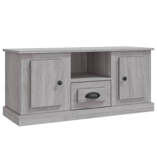 Tv-meubel 100x35,5x45 cm bewerkt hout grijs sonoma eikenkleurig MeubelReus