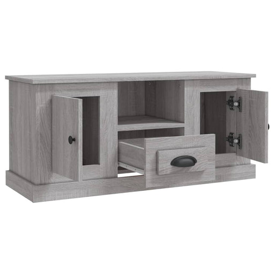Tv-meubel 100x35,5x45 cm bewerkt hout grijs sonoma eikenkleurig MeubelReus
