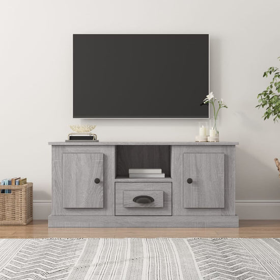 Tv-meubel 100x35,5x45 cm bewerkt hout grijs sonoma eikenkleurig MeubelReus