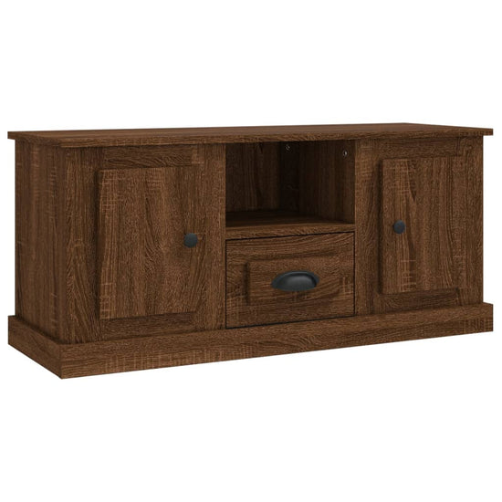 Tv-meubel 100x35,5x45 cm bewerkt hout bruin eikenkleur MeubelReus