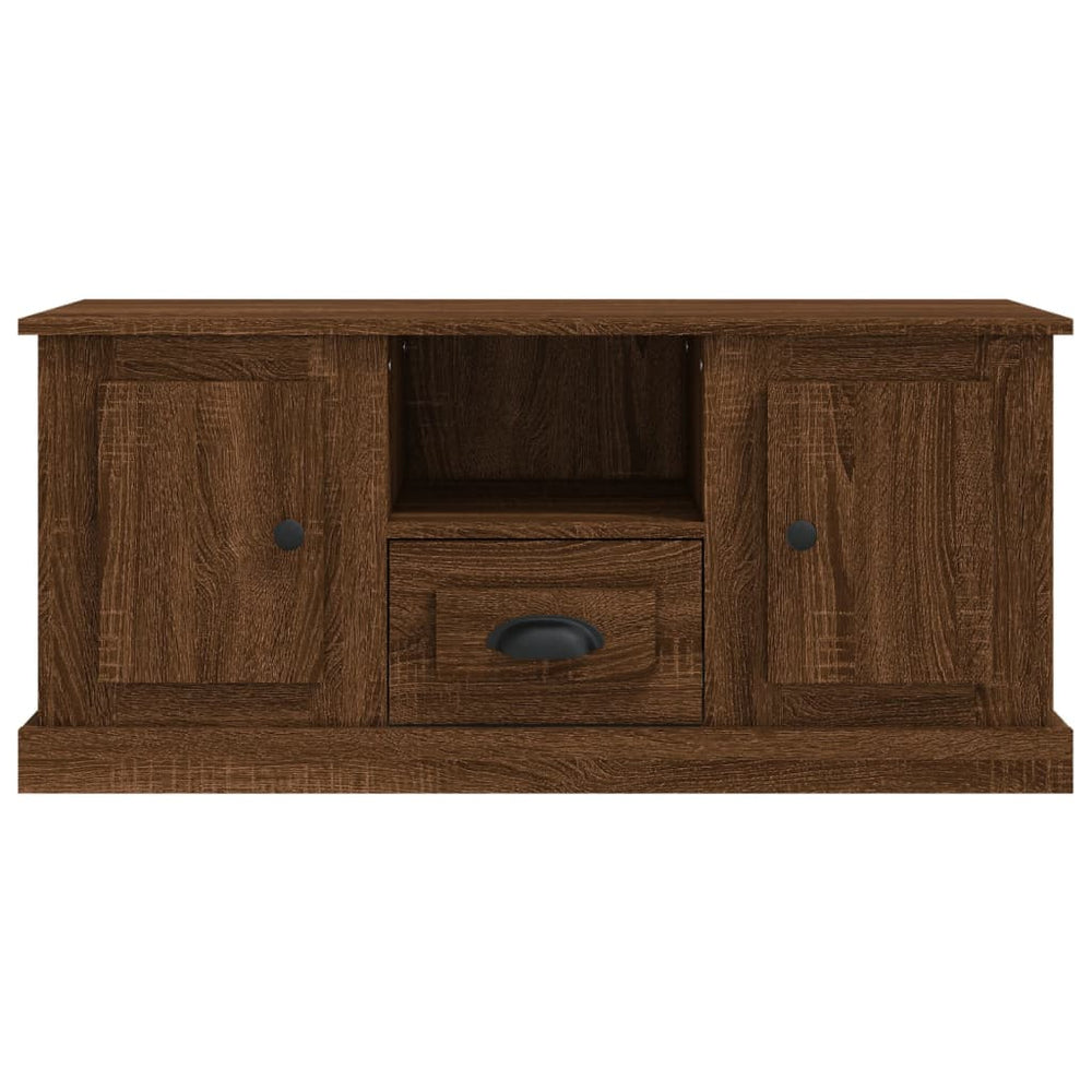 Tv-meubel 100x35,5x45 cm bewerkt hout bruin eikenkleur MeubelReus