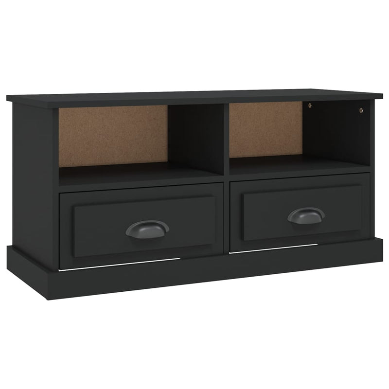 Tv-meubel 93x35,5x45 cm bewerkt hout zwart MeubelReus