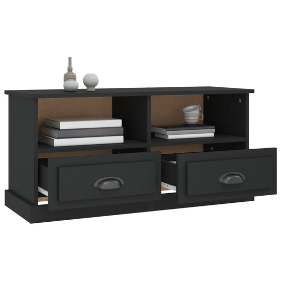 Tv-meubel 93x35,5x45 cm bewerkt hout zwart MeubelReus