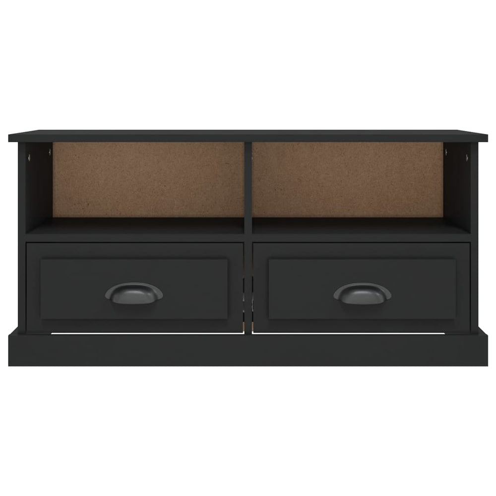 Tv-meubel 93x35,5x45 cm bewerkt hout zwart MeubelReus