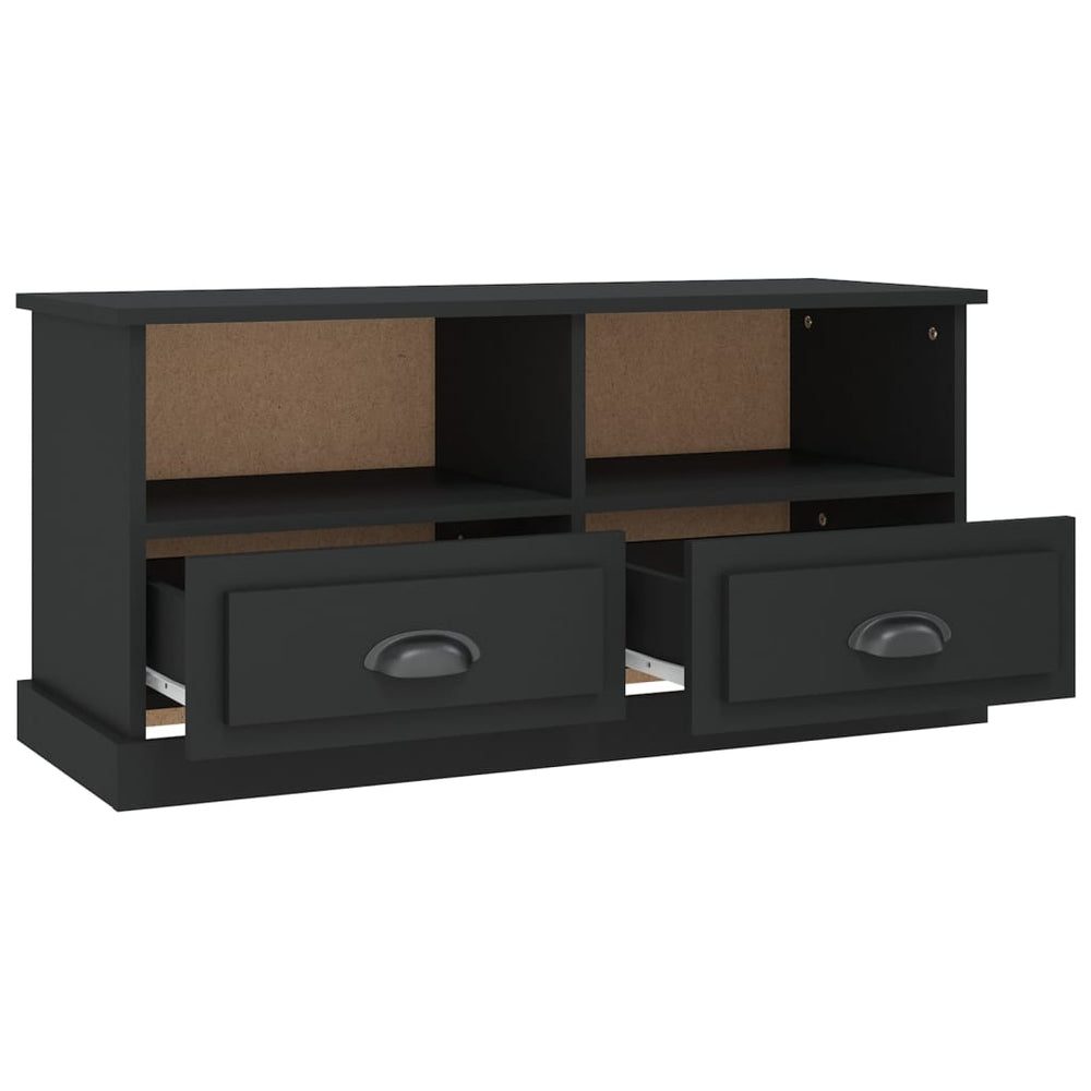 Tv-meubel 93x35,5x45 cm bewerkt hout zwart MeubelReus