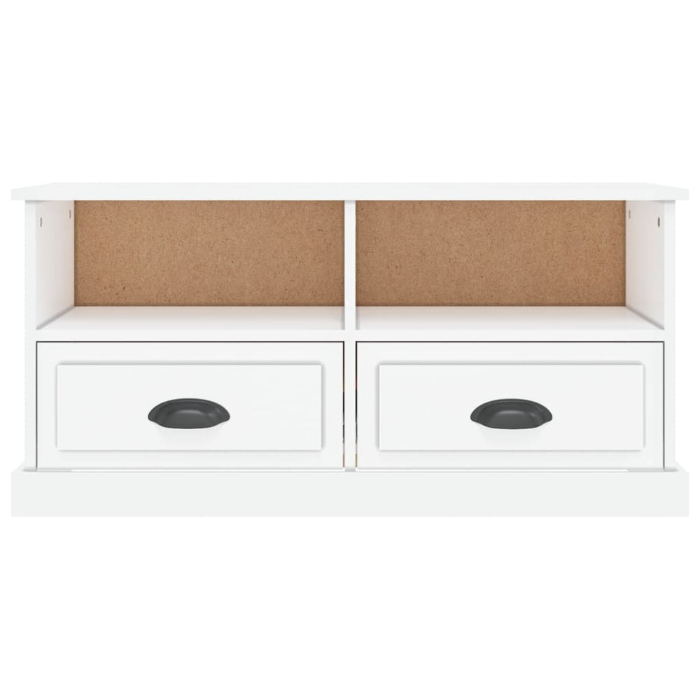 Tv-meubel 93x35,5x45 cm bewerkt hout hoogglans wit MeubelReus