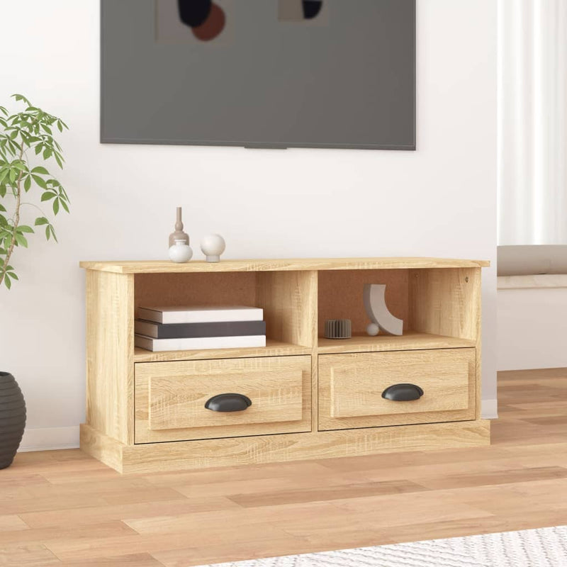 Tv-meubel 93x35,5x45 cm bewerkt hout sonoma eikenkleurig MeubelReus