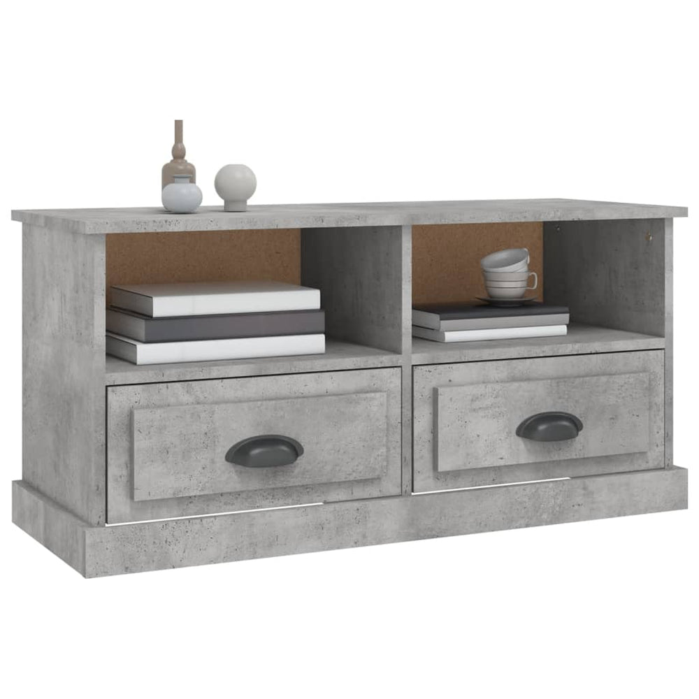 Tv-meubel 93x35,5x45 cm bewerkt hout betongrijs MeubelReus