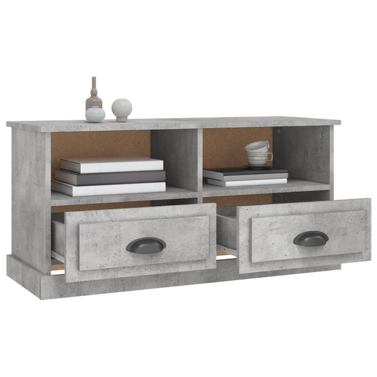 Tv-meubel 93x35,5x45 cm bewerkt hout betongrijs MeubelReus