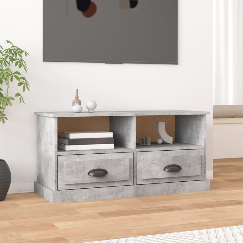 Tv-meubel 93x35,5x45 cm bewerkt hout betongrijs MeubelReus