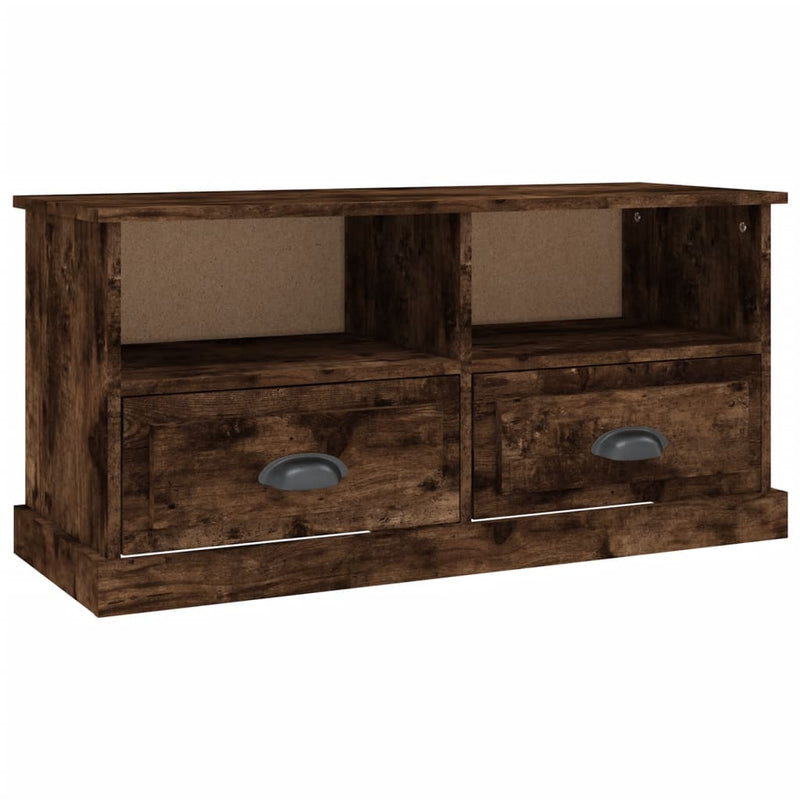 Tv-meubel 93x35,5x45 cm bewerkt hout gerookt eikenkleurig MeubelReus