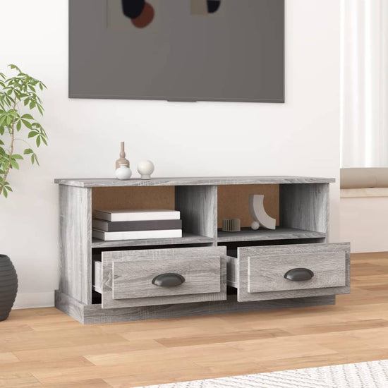 Tv-meubel 93x35,5x45 cm bewerkt hout grijs sonoma eikenkleurig MeubelReus