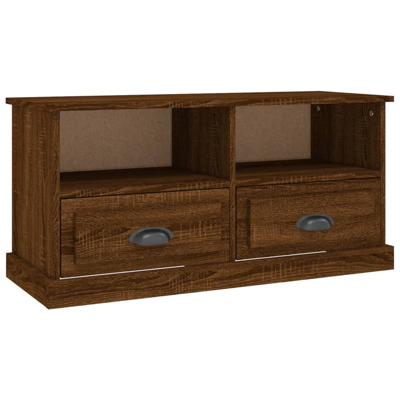 Tv-meubel 93x35,5x45 cm bewerkt hout bruin eikenkleur MeubelReus