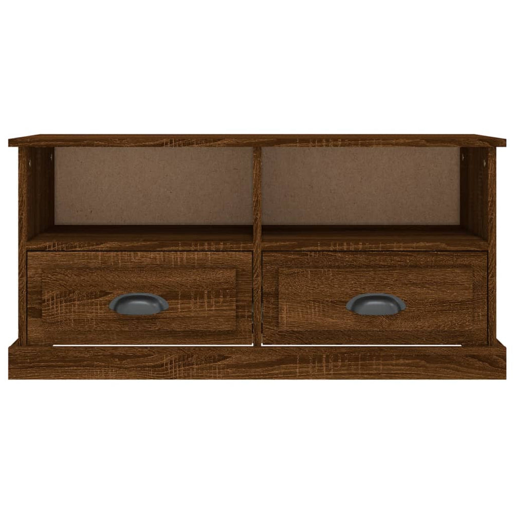 Tv-meubel 93x35,5x45 cm bewerkt hout bruin eikenkleur MeubelReus