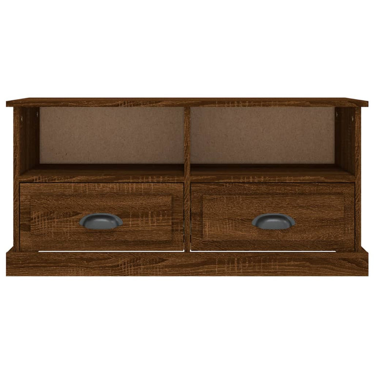 Tv-meubel 93x35,5x45 cm bewerkt hout bruin eikenkleur MeubelReus