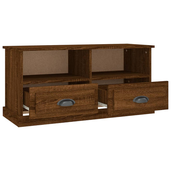 Tv-meubel 93x35,5x45 cm bewerkt hout bruin eikenkleur MeubelReus