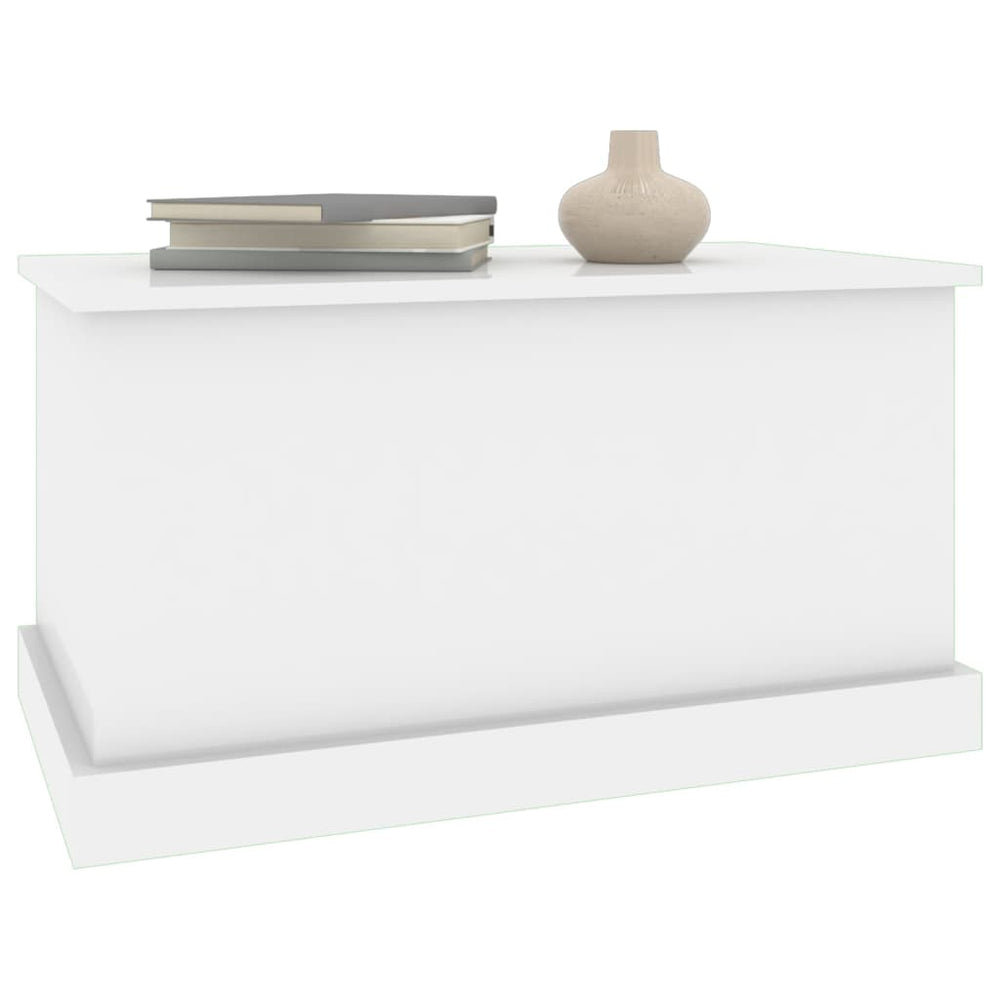 Opbergbox 70x40x38 cm bewerkt hout hoogglans wit MeubelReus