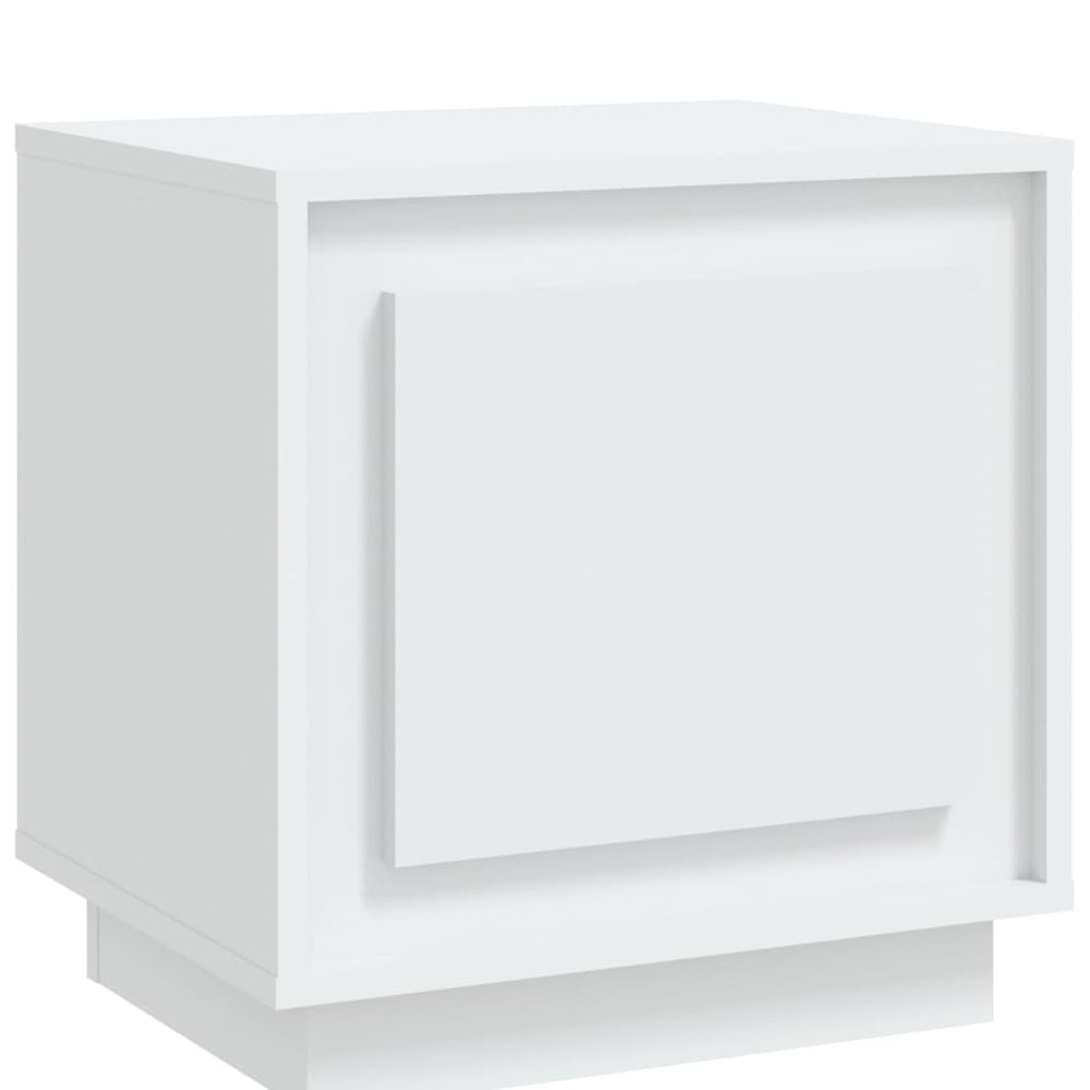Nachtkastje 44x35x45 cm bewerkt hout wit MeubelReus