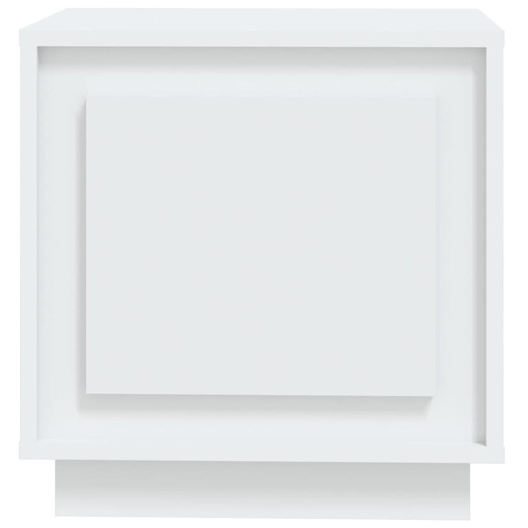 Nachtkastje 44x35x45 cm bewerkt hout wit MeubelReus